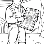 coloriage Mineur à imprimer pour enfant de 2 ans