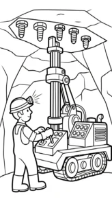 coloriage Mineur gratuit pour enfants