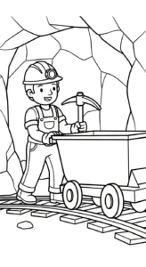 coloriage Mineur gratuit en ligne