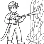 coloriage Mineur pour enfant de 5 ans
