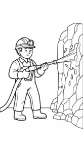 coloriage Mineur pour enfant de 5 ans