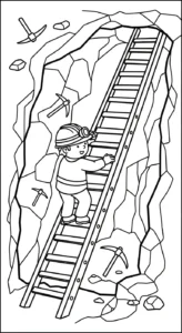 coloriage Mineur pour enfant gratuit