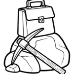 coloriage Mineur et decoupage a imprimer gratuit