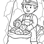 coloriage Mineur pour enfants à télécharger