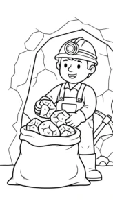 coloriage Mineur pour enfants à télécharger