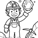 coloriage Mineur pour enfant de 2 ans