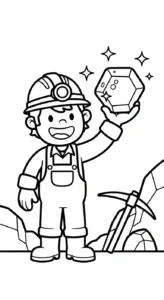 coloriage Mineur pour enfant de 2 ans