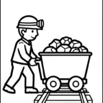 coloriage Mineur a imprimer gratuit