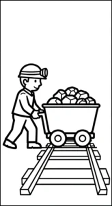 coloriage Mineur a imprimer gratuit