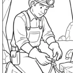 coloriage Mineur pour enfant gratuit