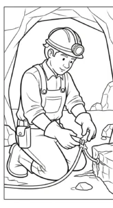 coloriage Mineur pour enfant gratuit
