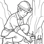 coloriage Mineur pour enfant de 2 ans