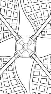 coloriage Moulins à Vent pour enfant de 5 ans