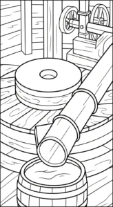 coloriage Moulins à Vent pour enfant de 10 ans