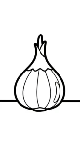 coloriage Oignon educatif pour enfant