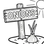 coloriage Oignon à imprimer gratuitement