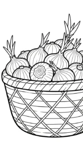 imprimer coloriage Oignon pour enfant