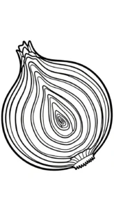 coloriage Oignon a dessiner et imprimer
