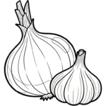 image de coloriage Oignon pour enfant