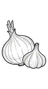 image de coloriage Oignon pour enfant