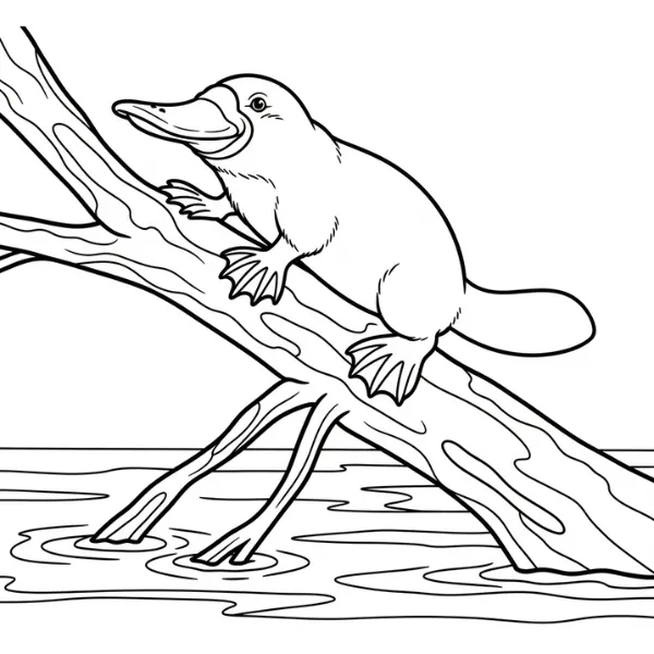 Tranh tô màu Ornithorynque