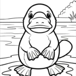 image de coloriage Ornithorynque pour enfant