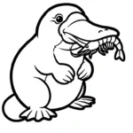 coloriage Ornithorynque à imprimer pour enfant de 3 ans