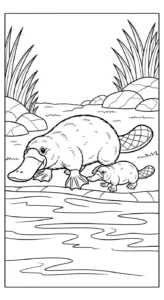 coloriage Ornithorynque pour enfant de 7 ans