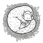 coloriage Ornithorynque à imprimer pour enfant de 6 ans