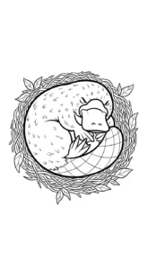 coloriage Ornithorynque à imprimer pour enfant de 6 ans