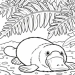 coloriage Ornithorynque pour enfants a imprimer