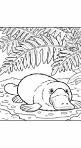 coloriage Ornithorynque pour enfants a imprimer