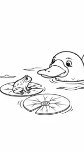 coloriage Ornithorynque pour bebe a imprimer