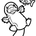 coloriage Ornithorynque gratuit pour enfants