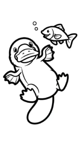 coloriage Ornithorynque gratuit pour enfants