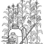 coloriage Outils Agricoles à imprimer pour enfant de 9 ans