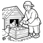coloriage Paysan à imprimer pour enfant de 9 ans