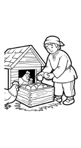 coloriage Paysan à imprimer pour enfant de 9 ans
