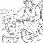 coloriage Paysan pour enfant de 4 ans