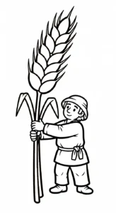 coloriage Paysan pour enfant gratuit