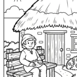 coloriage Paysan pour enfant de 2 ans