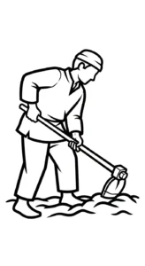 coloriage Paysan a imprimer pour enfant de 4 ans