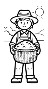 coloriage Paysan pour enfant gratuit