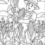 coloriage Paysan à imprimer pdf gratuit