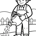 télécharger coloriage Paysan gratuit