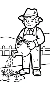 télécharger coloriage Paysan gratuit