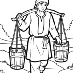coloriage Paysan pour enfant a imprimer gratuit
