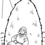 coloriage Paysan à imprimer kawaii