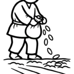 imprimer coloriage Paysan gratuit