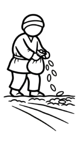 imprimer coloriage Paysan gratuit